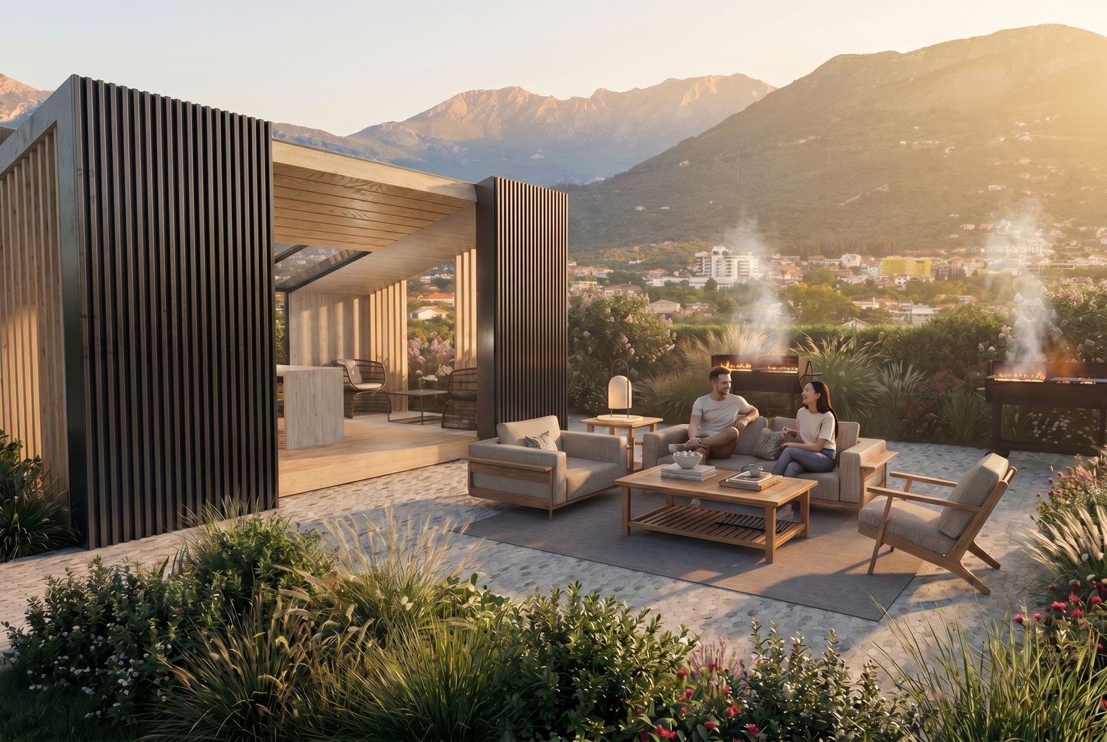 Barbecue and social area – Zen Gardens, Bar