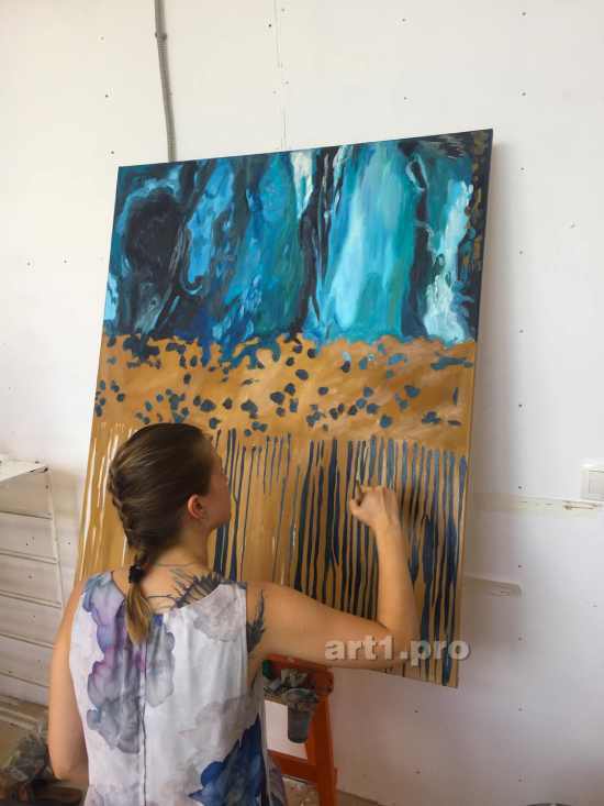 картина бирюзовая