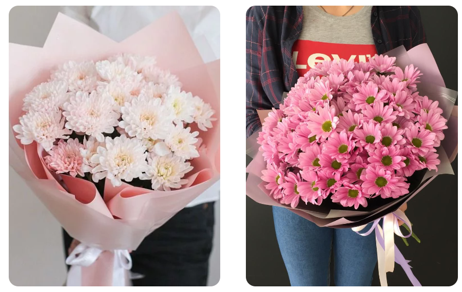 розовые букеты