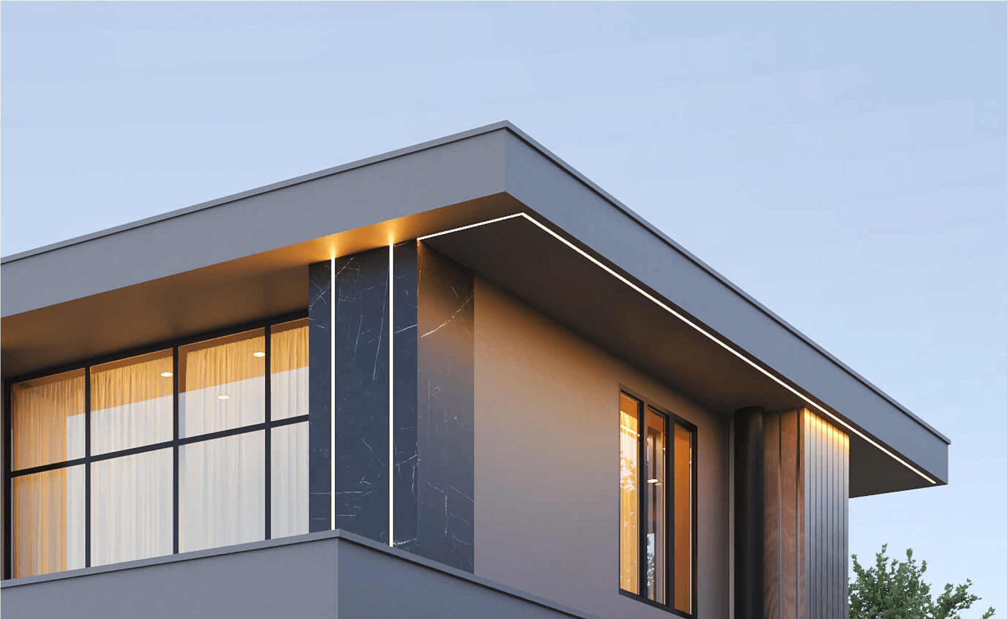 Проект Moderna 162 m². Ключевая идея частного дома Moderna — дать возможность ценителям современной архитектуры реализовать все жизненные сценарии, создав безграничную свободу и гармоничную атмосферу для их воплощения.