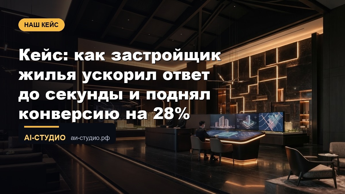 Кейс: как застройщик жилья ускорил ответ до секунды и поднял конверсию на 28%