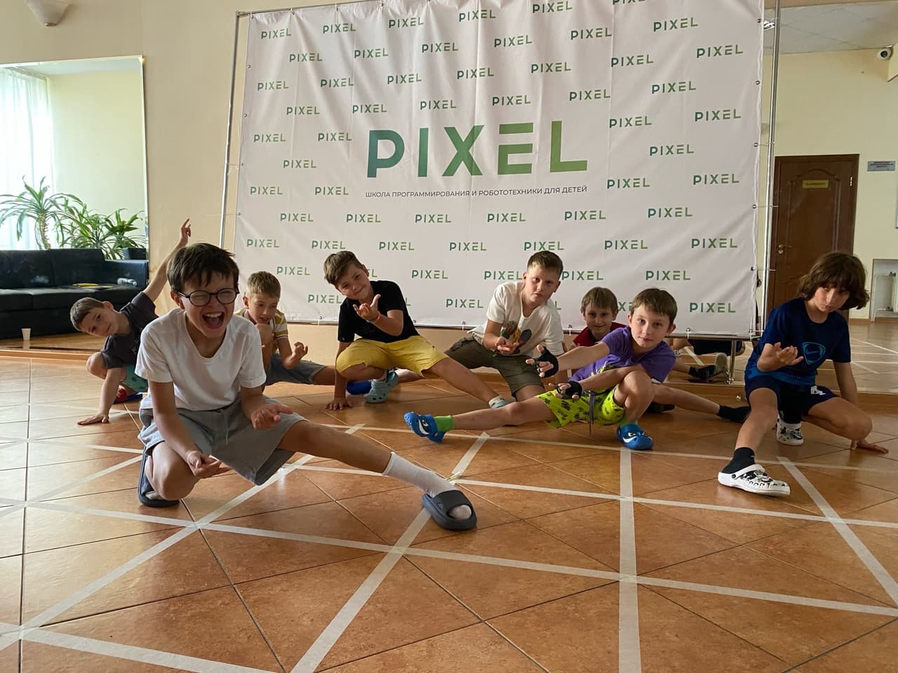 Занятия спортом в детском лагере программирования в Подмосковье
