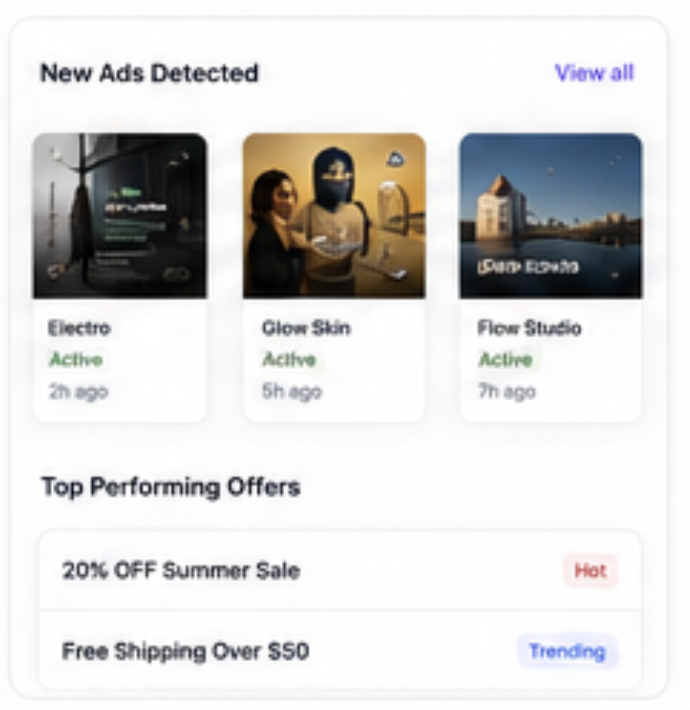 Competitor radar preview