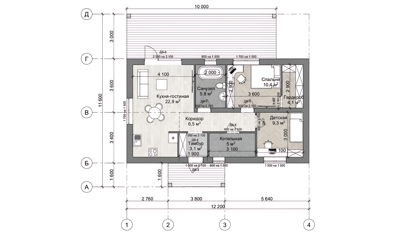 Дом ТИП 3-1с-78 планы