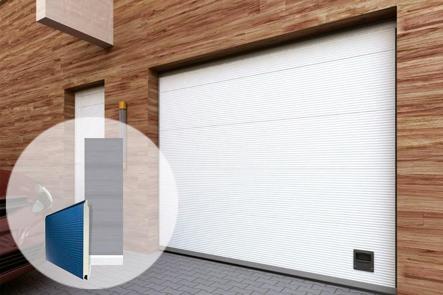 Секционные ворота сэндвич панель микроволна