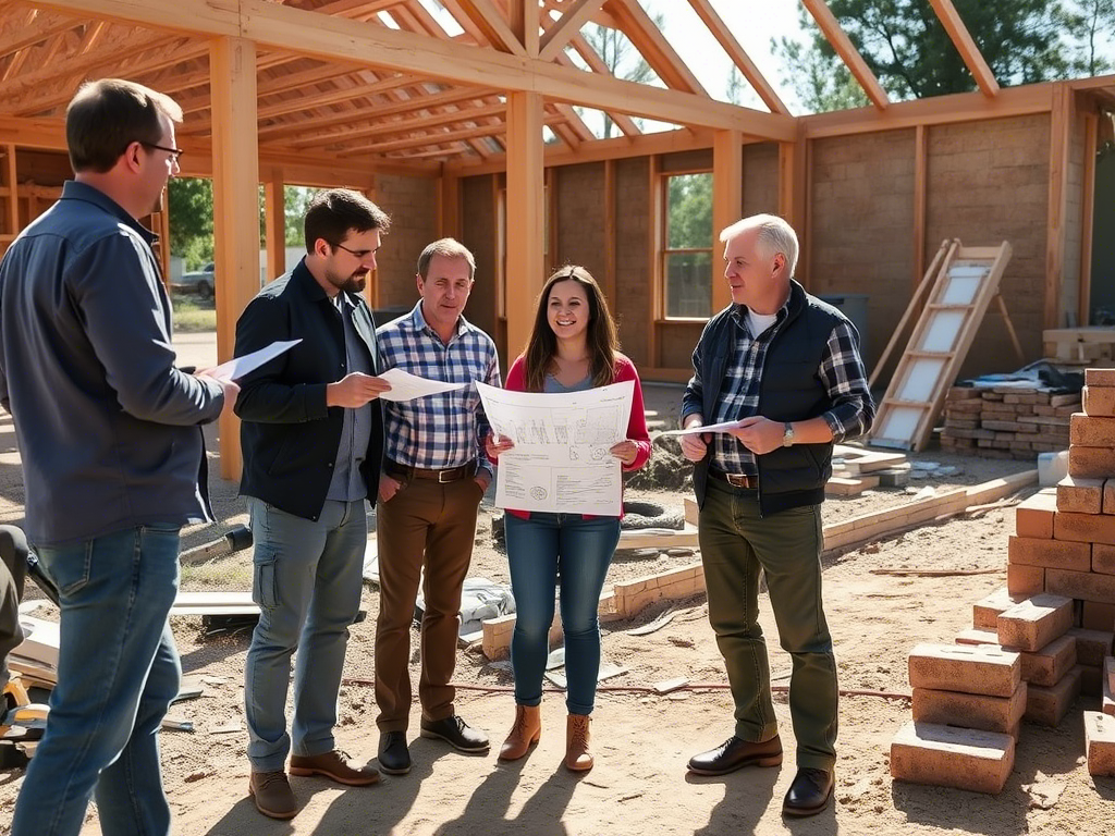 Заказчик обсуждает изменения в проекте с представителем подрядчика