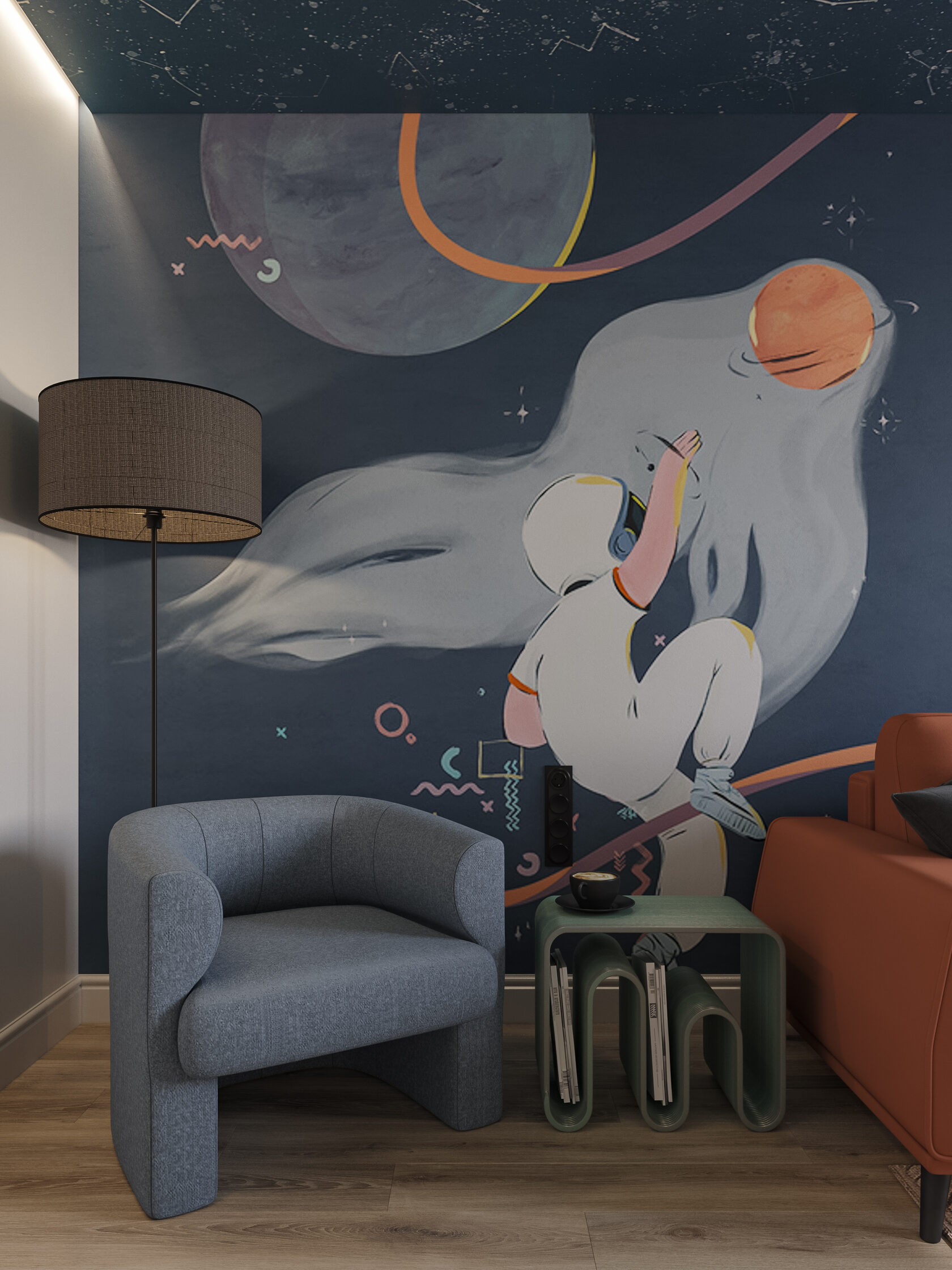 Потолок-иллюминатор в детской