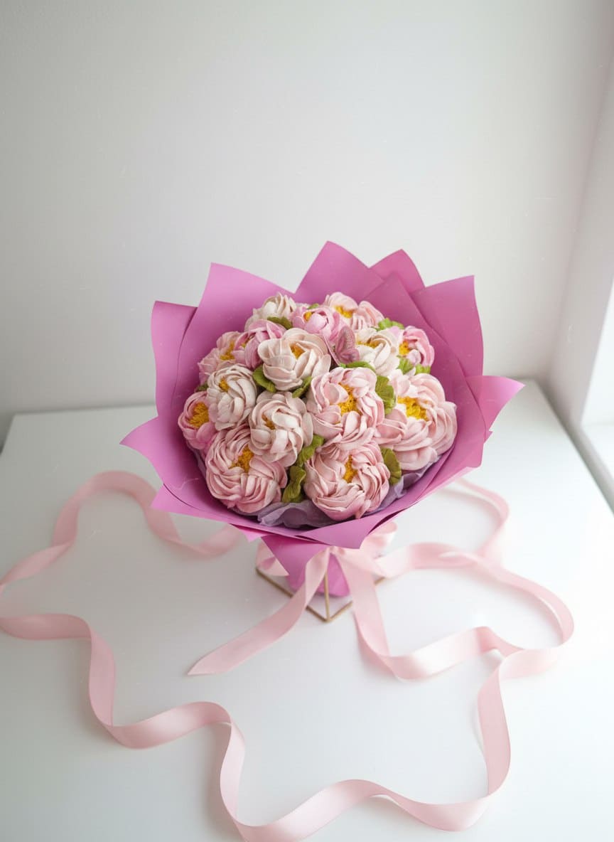 Букет из зефира в диаметре 25 см 3