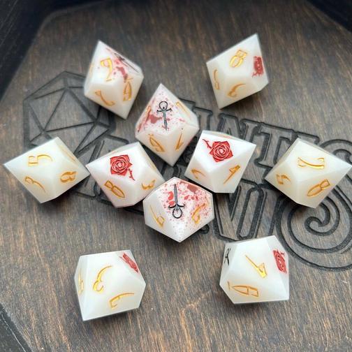 Custom Dice Set Handmade custom dice and miniatures for your tabletop