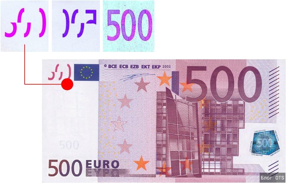 Картинка Евро Банкноты 500 Деньги Крупным планом