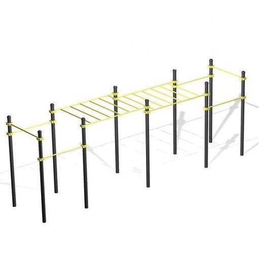 Комплекс из 2ух уровневого рукохода+6 перекладин заказать в омске