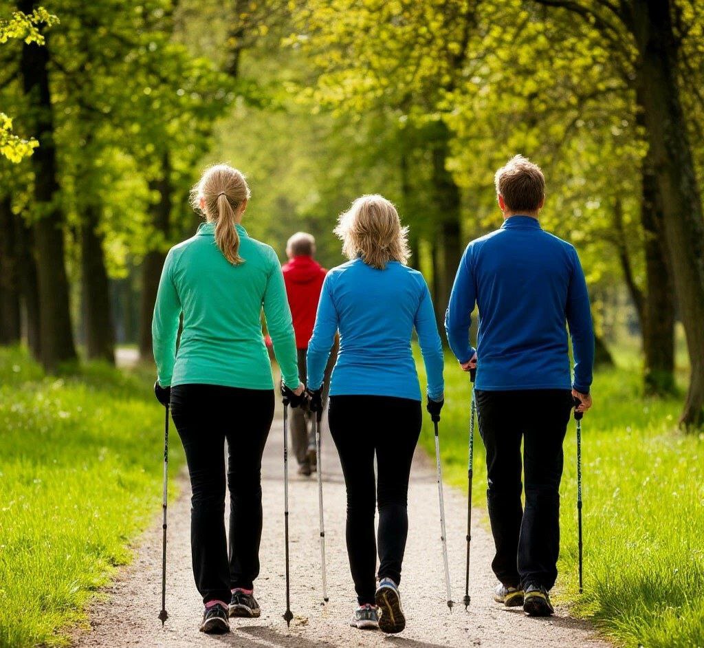 Чем полезна скандинавская ходьба и как проходят очные курсы в «Московском долголетии»