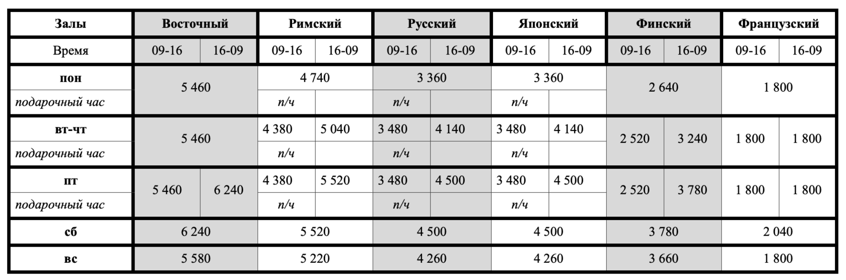Сауна Цены Октябрь 