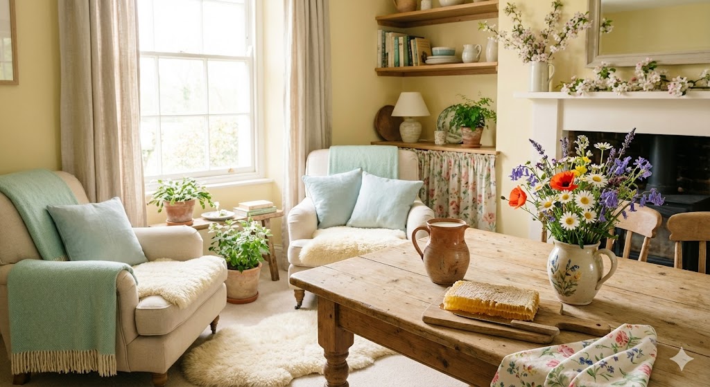 Традиционные угощения на Лельник: молоко, мед и полевые цветы в интерьере 