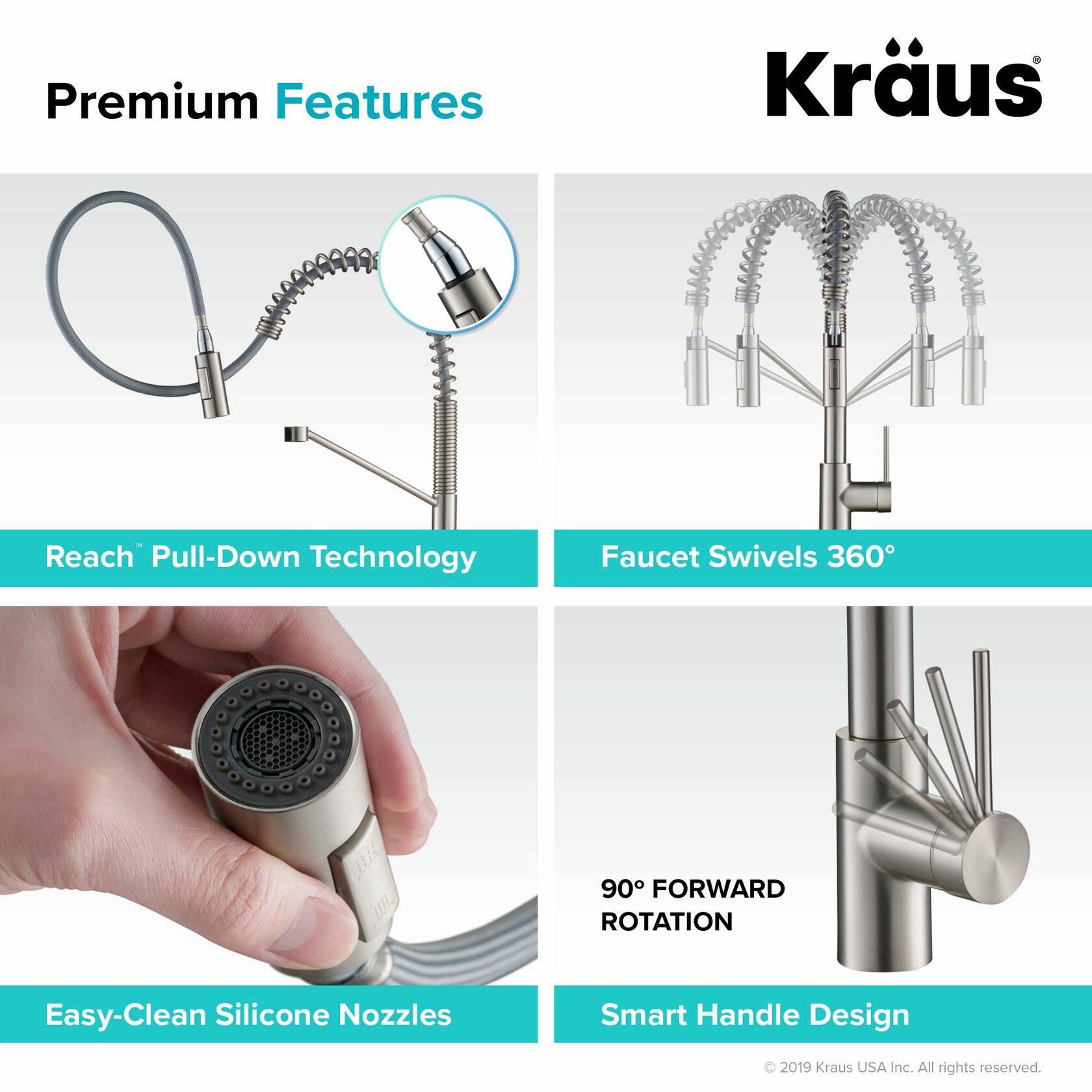 Кухонный смеситель Kraus KPF-2631SFS - изображение 11