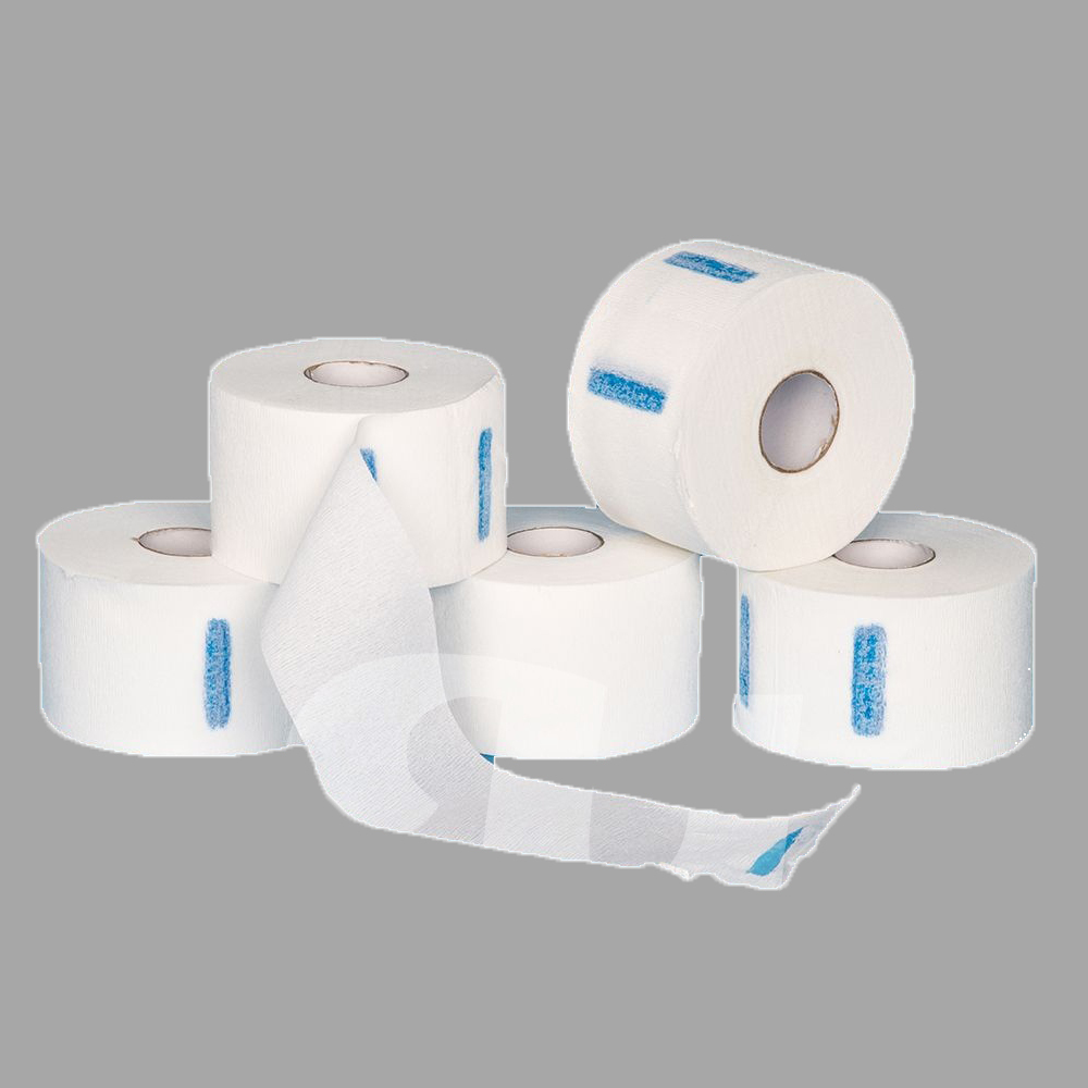 воротнички бумажные. воротнички спанлейс белый 8*40 см в рулоне (100шт. воротнички бумажные. воротнички бумажные. одноразовые воротнички для парикмахерской white line.