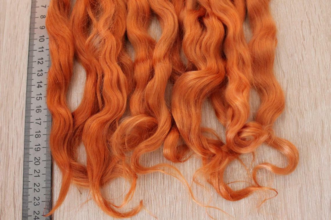 reborn 8-10'' Mohair Doll hair color Spectacular Rumba 0.35 oz Curls for dolls 