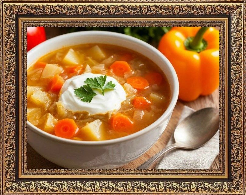 щи из свежей капусты с болгарским перцем