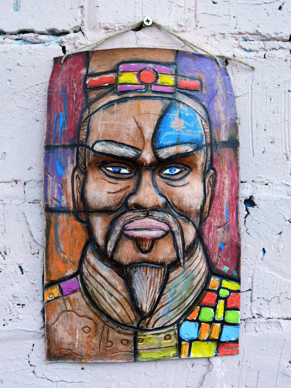 Скульптура настенная из фактурной кожи А.МузылевЪ &quot;Авангард Дзен Гранжа 2&quot;