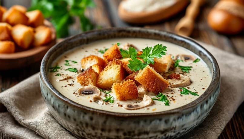 крем суп из шампиньонов со сливками