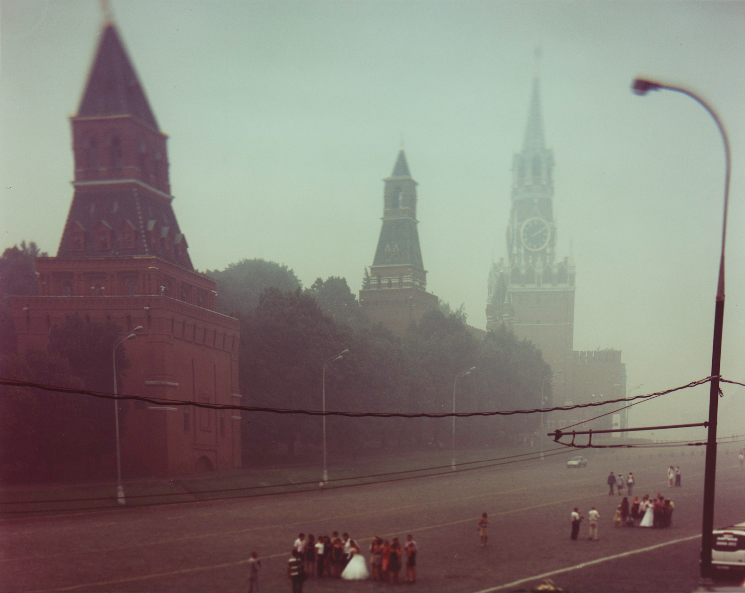 Wedding in Red Square. Moscow. 2010. Color Negative 4×5 inch.