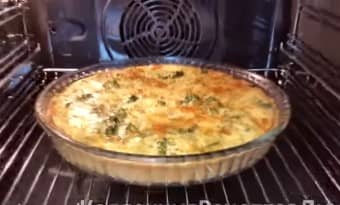 Приготовление пирога киш с лососем и брокколи: шаг 17