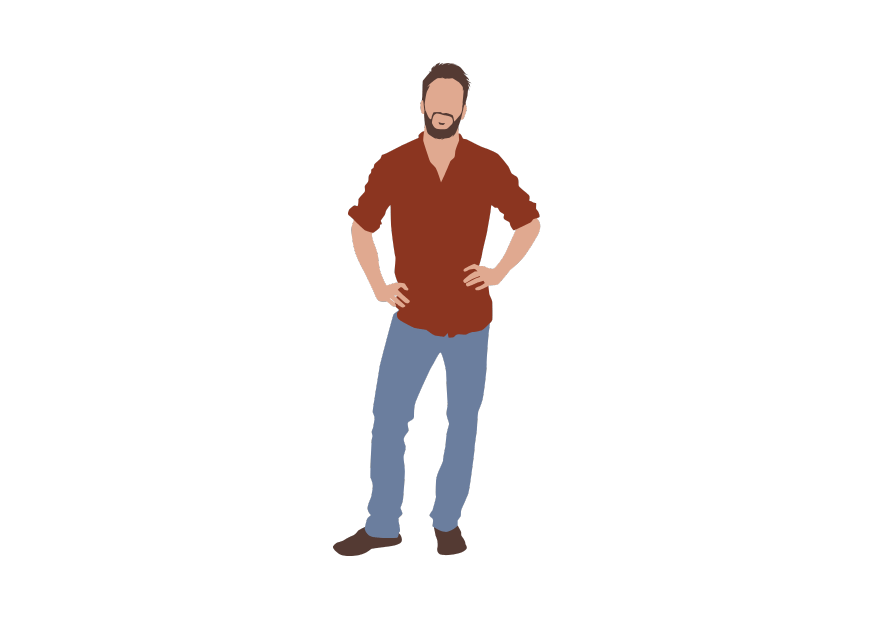 Он среднего возраста