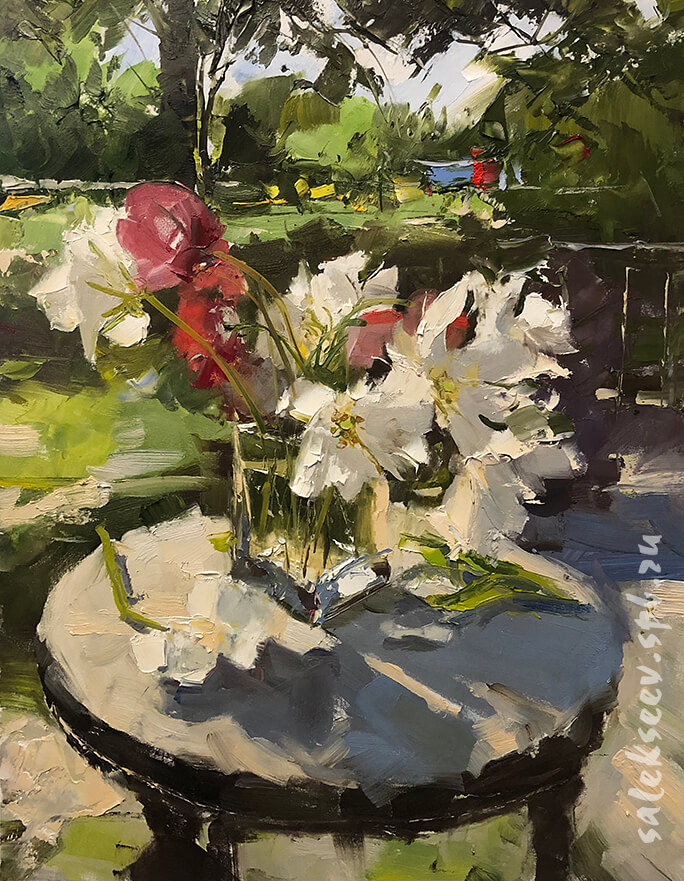 Tulips. 2023. Oil on canvas. 50x40 cm