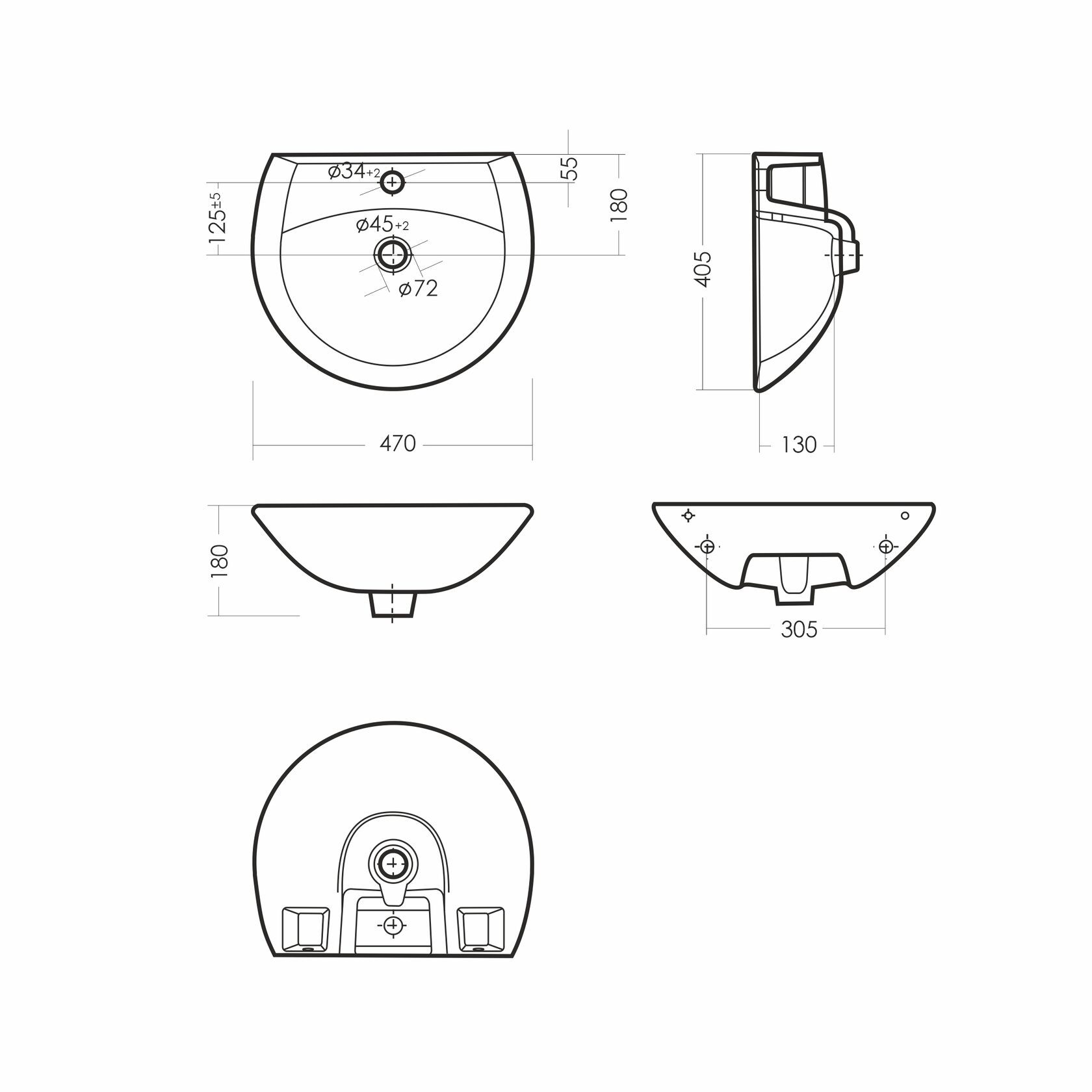 Умывальник Аттика 48