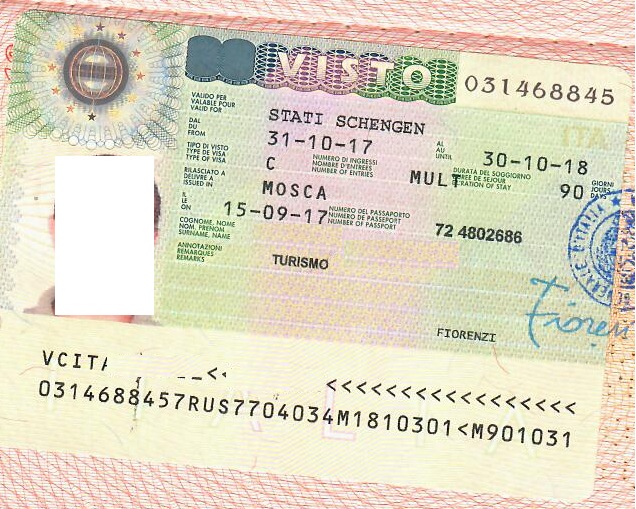 Шенгенская виза италия