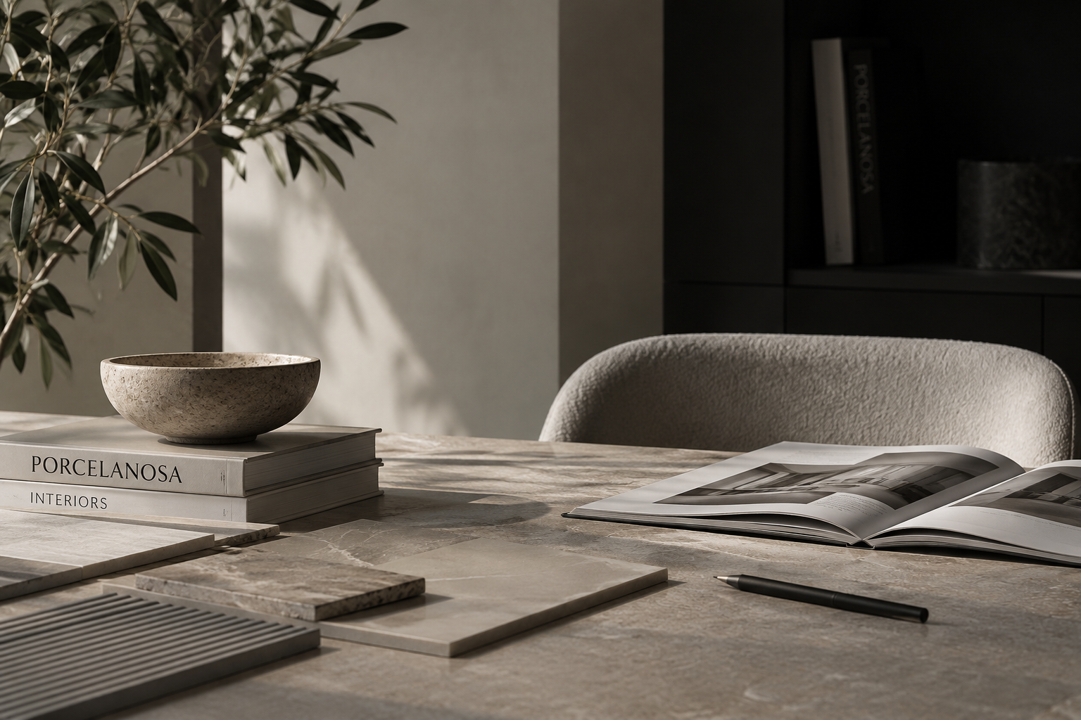 Материалы и образцы плитки Porcelanosa для дизайнерских проектов