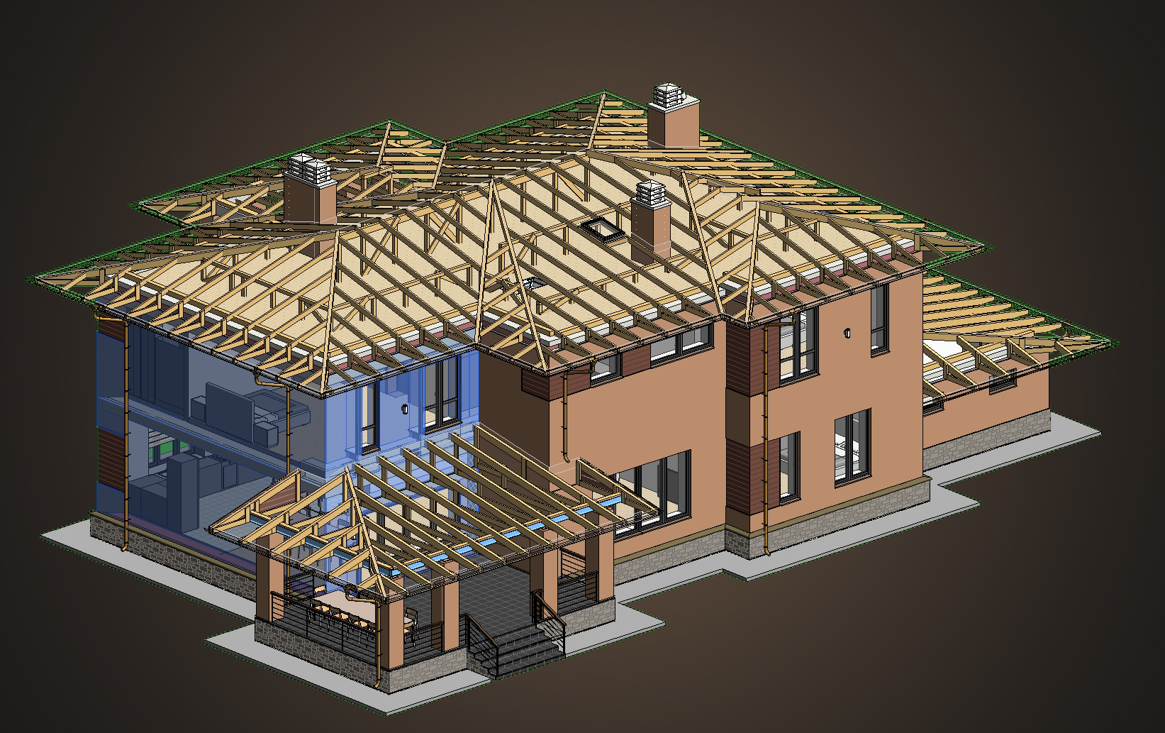 BIM-проектирование — строительство загородного дома в модели