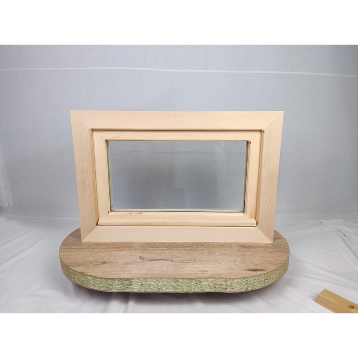 окно кедр прозрачный стеклопакет