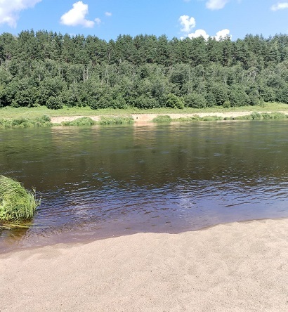 свой песчаный пляж на Волге