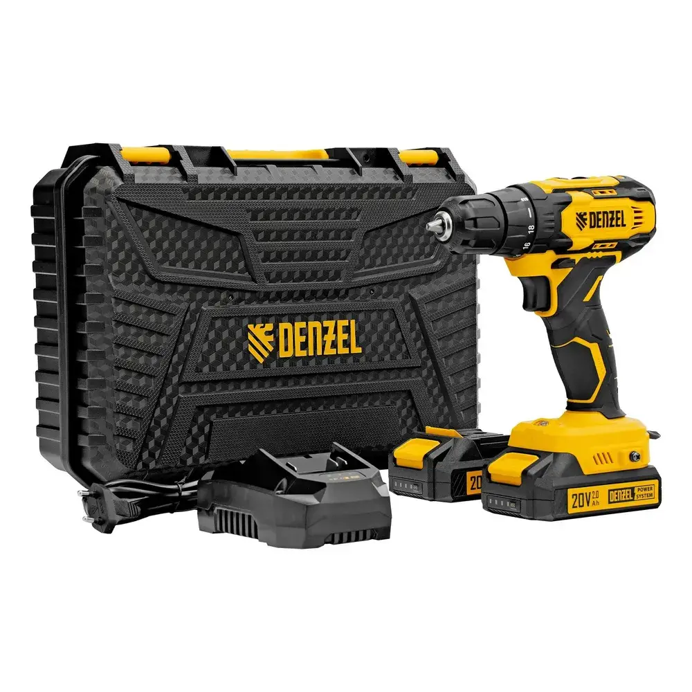 Шуруповерт Denzel CDQ-20 с кейсом и аккумуляторами
