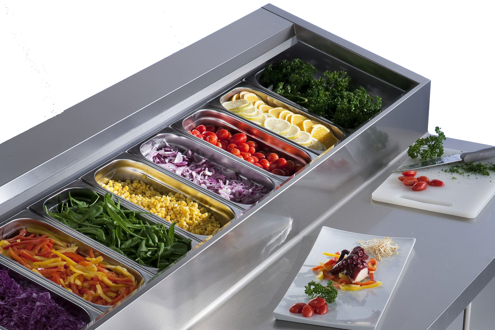 Хранение готовой кулинарной продукции. Saladette Refrigeration Tables. Охлаждаемая горка секции-стола СОЭСМ-3. Гастроемкость Sagi bg2512. Холодильник для салатов.