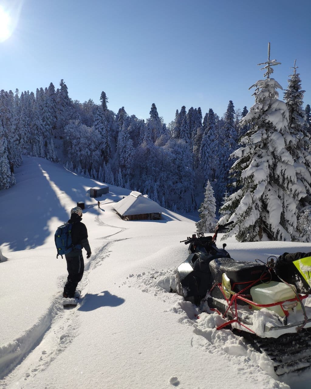 заброска снегоходами Мамдзышха