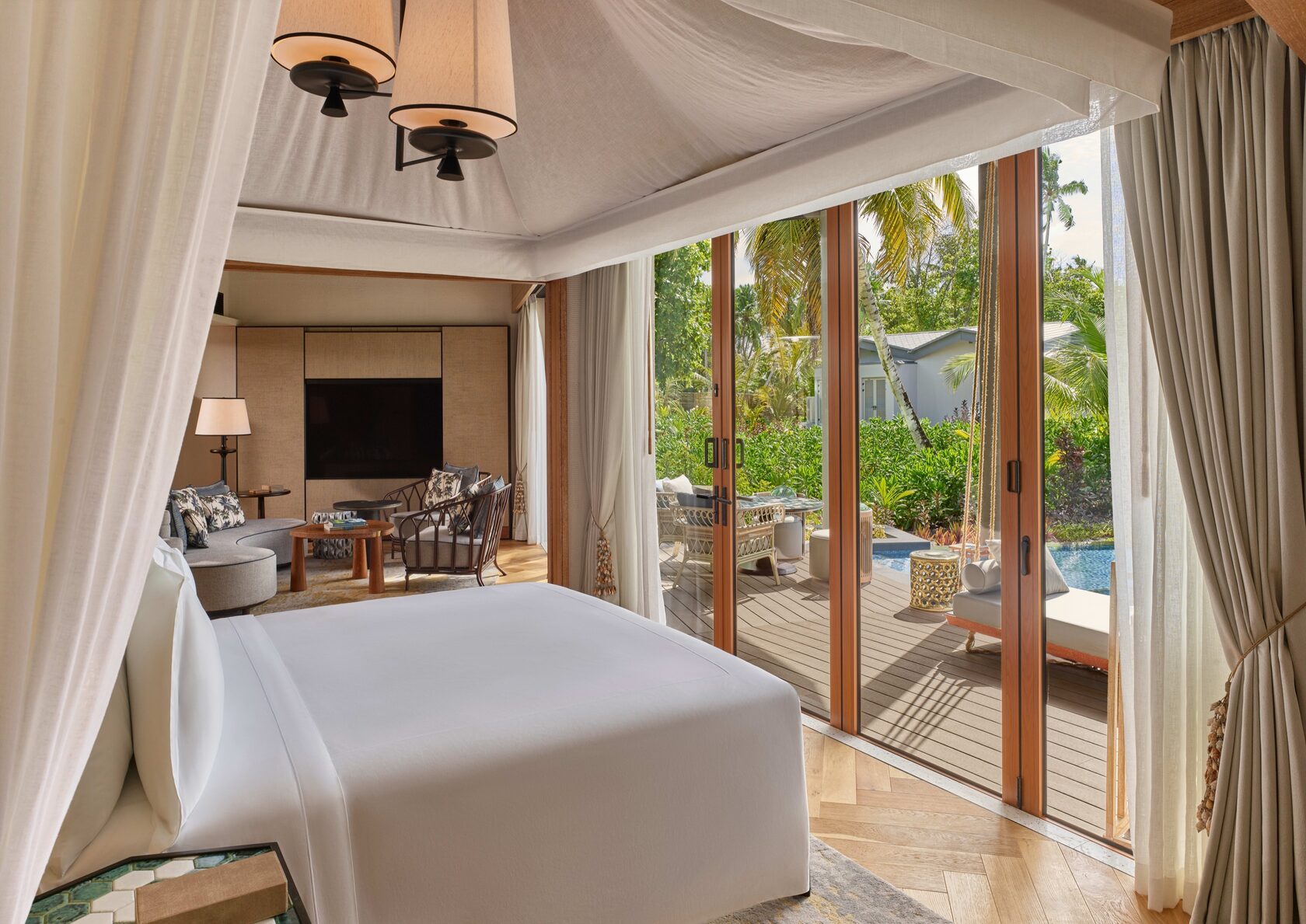 Большая вилла Grand Hawksbill с одной спальней и бассейном в Waldorf Astoria Seychelles Platte Island