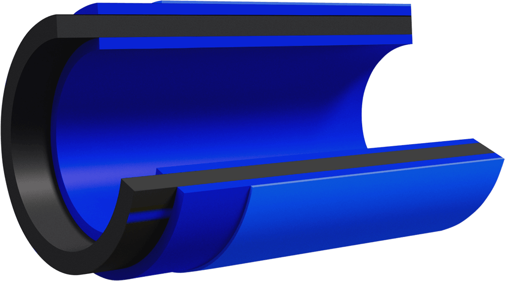 Многослойные трубы «МультиПласт II» синего цвета с защитной оболочкой «ПроПласт»