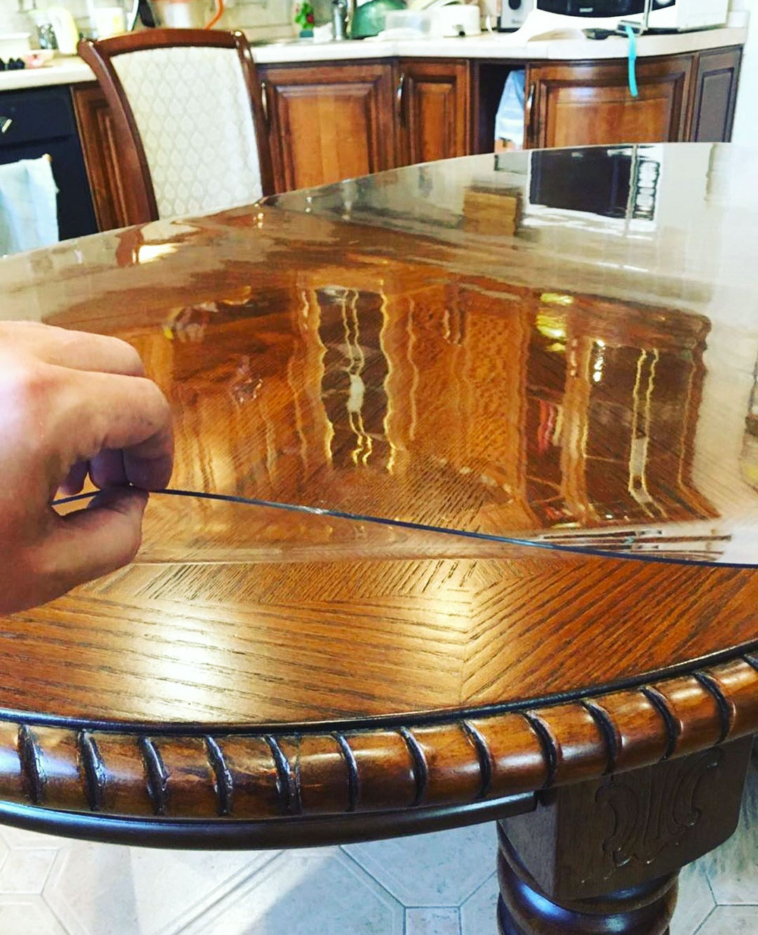 прозрачное покрытие для стола гибкое стекло