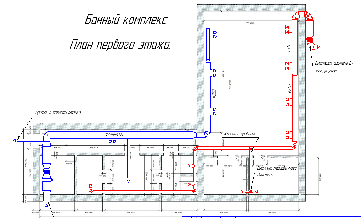 Вентиляция бассейна частного дома (в коттедже).