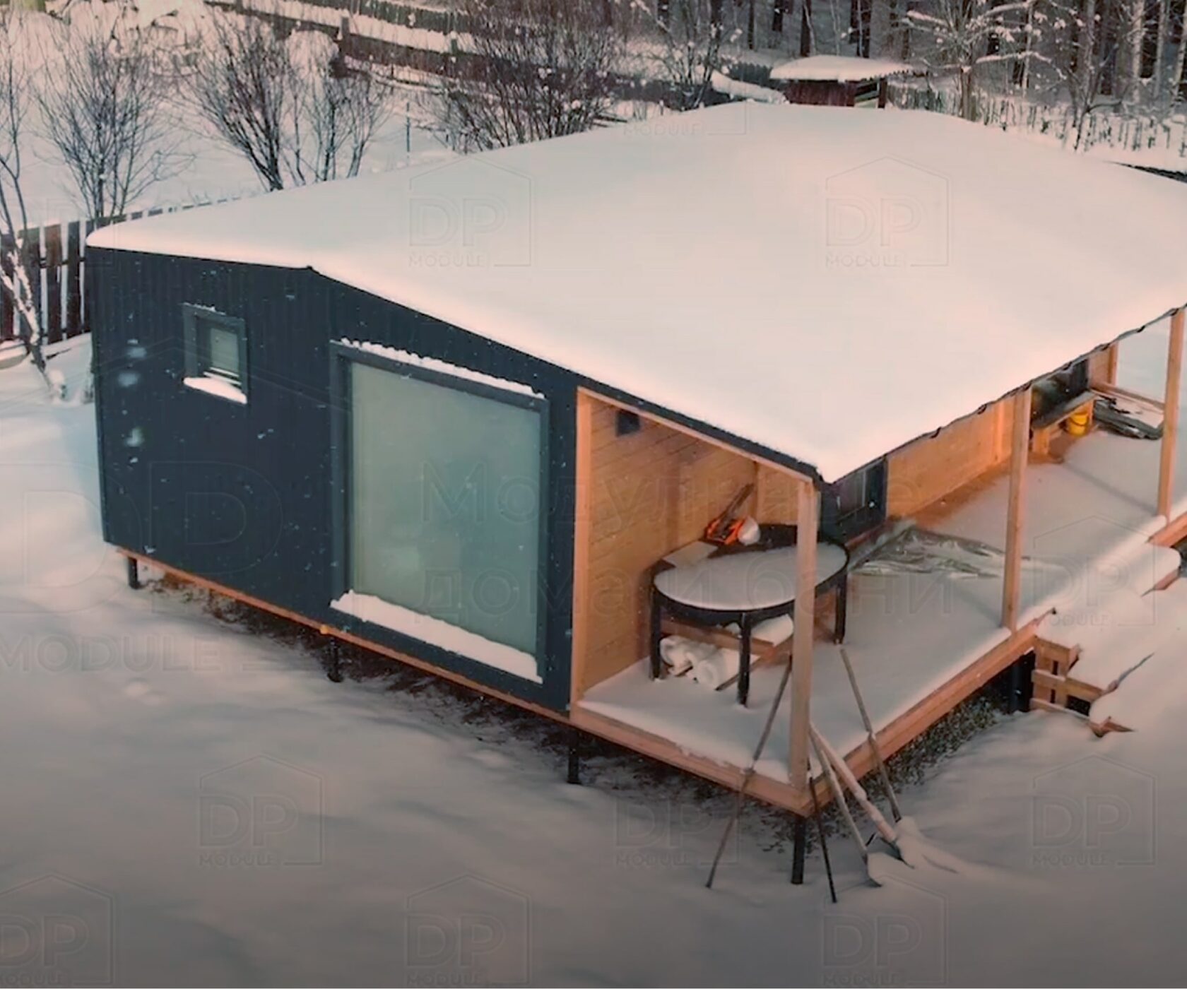 Северскую модульный дом кровля