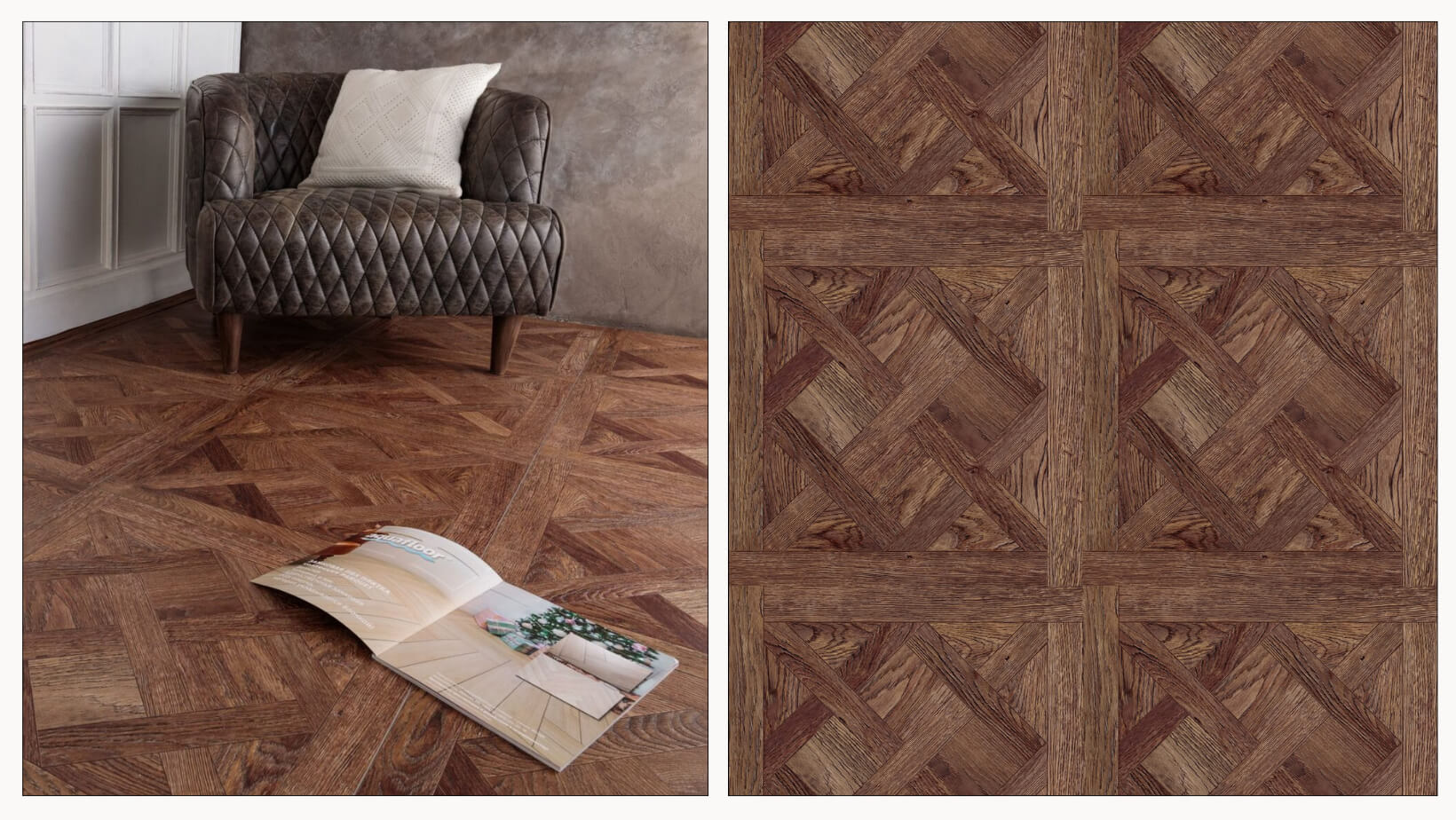 Кварц винил Aquafloor Versailles AF7005VS 600x600x7 (2.16 м2)