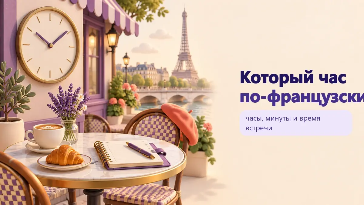 Обложка статьи «Который час по-французски»: тематическая учебная композиция LaRou