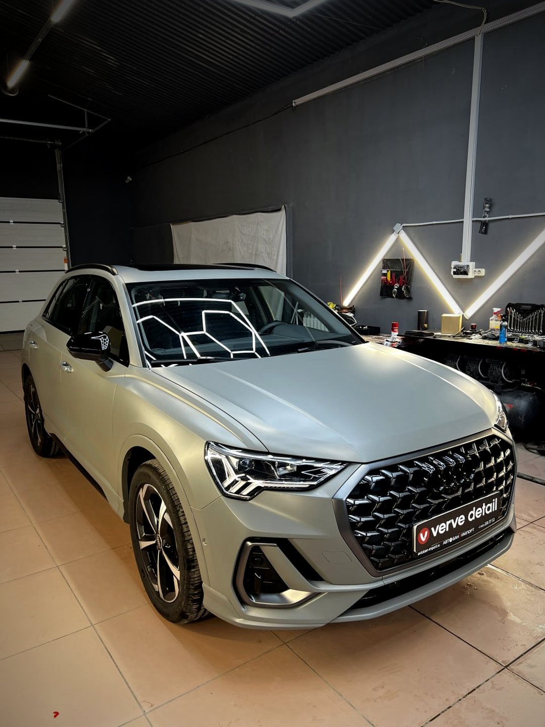 Audi в студии Verve Detail после оклейки плёнкой