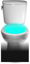 подсветка унитаза голубой