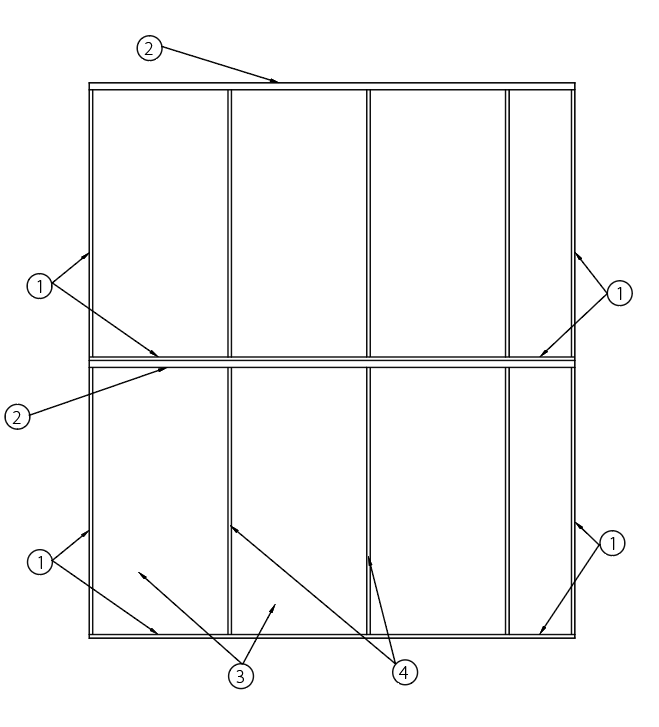 Схема монтажа стальных перфорированных акустических панелей класса НГ