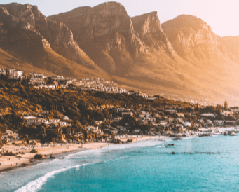 Mountain and ocean view in Camps Bay, Cape Town