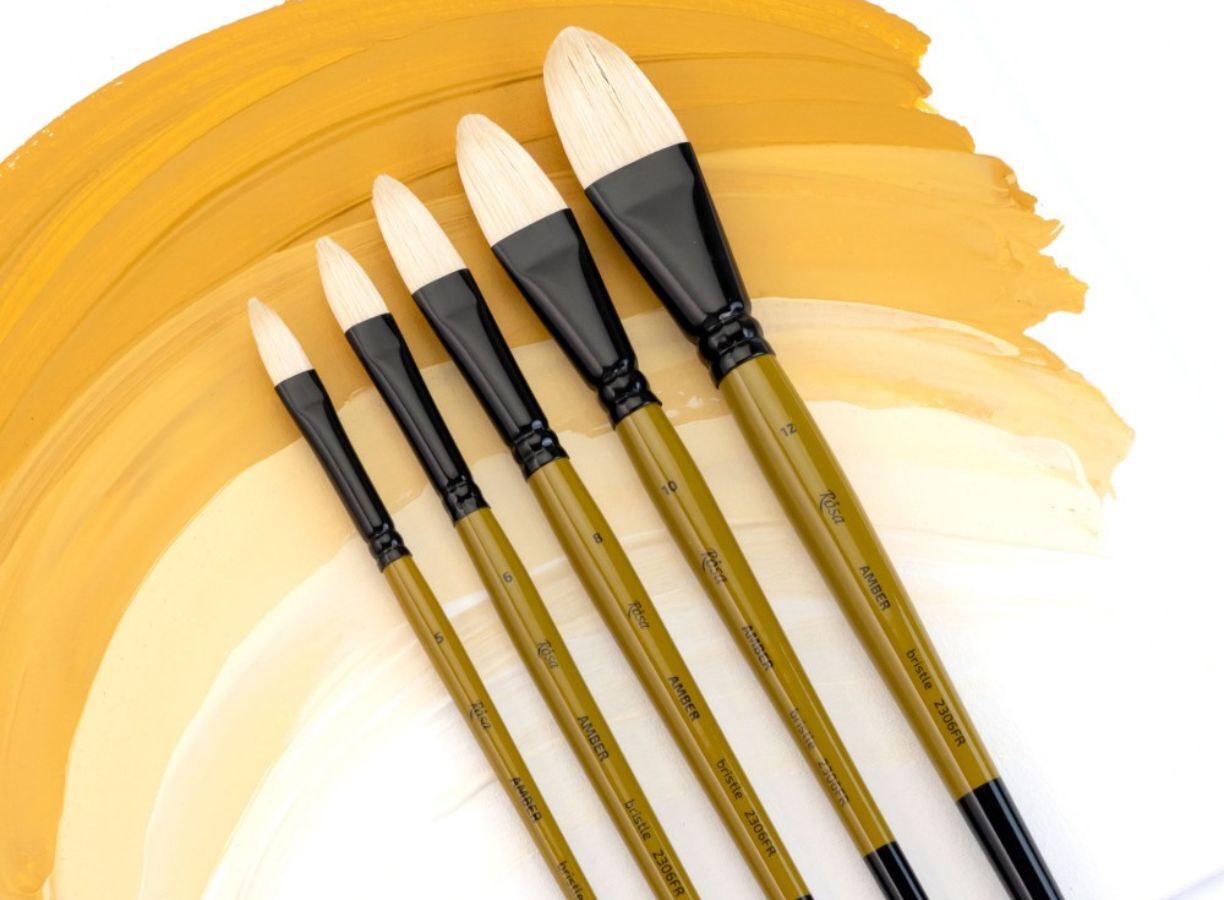 Пензлі для олійного живопису, синтетичні пензлі різних форм для масляних фарб