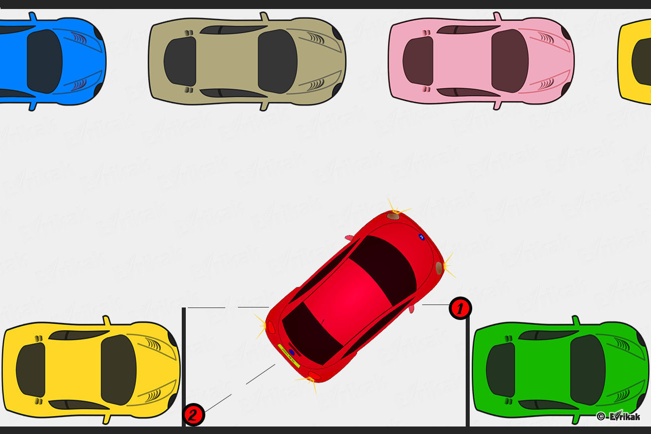 Парковка задним ходом между двумя автомобилями схема. Парковка задом. Параллельная парковка вид сверху. Парковка задом в ограниченном пространстве. Выезд задом с парковки.